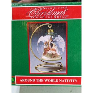 Vintage Christmas Around The World Nativity Globe House of Lloyd ornament Decor
